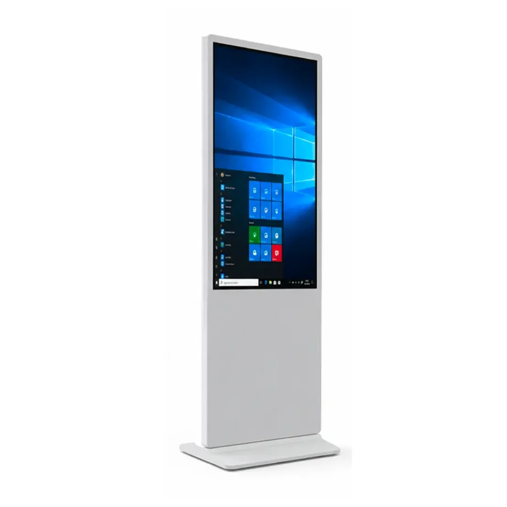 Totem tactile interactif Maroc 55 pouces sous Windows pour entreprises et commerces.